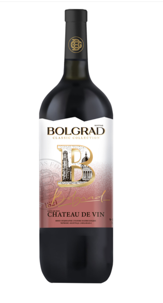 Вино ТМ Bolgrad н/сол червоне Шато де Вин 13% 1,5л